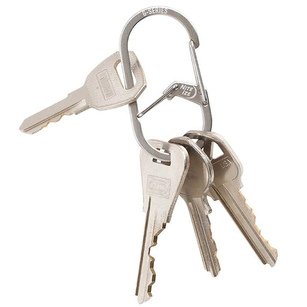 NITEIZE G-SERIES DUAL CHAMBER CARABINER #1 (2-PACK) - SILVER