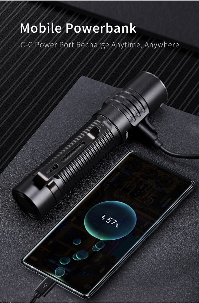 KLARUS G15 V2 USB-C- RECHARGEABLE LED FLASHLIGHT - CREE XHP70.2 (INCLUDES 1 X 21700) - 4200 LUMENS