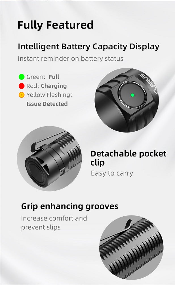 KLARUS G15 V2 USB-C- RECHARGEABLE LED FLASHLIGHT - CREE XHP70.2 (INCLUDES 1 X 21700) - 4200 LUMENS