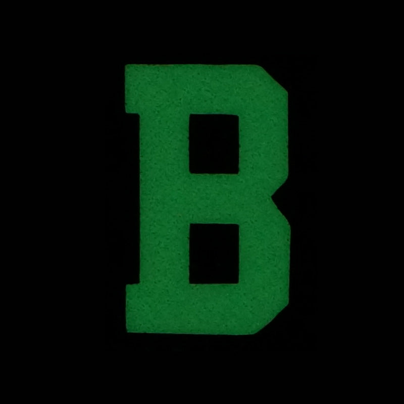 HGS LETTER B PATCH - GLOW IN THE DARK