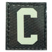 HGS LETTER C PATCH - GLOW IN THE DARK