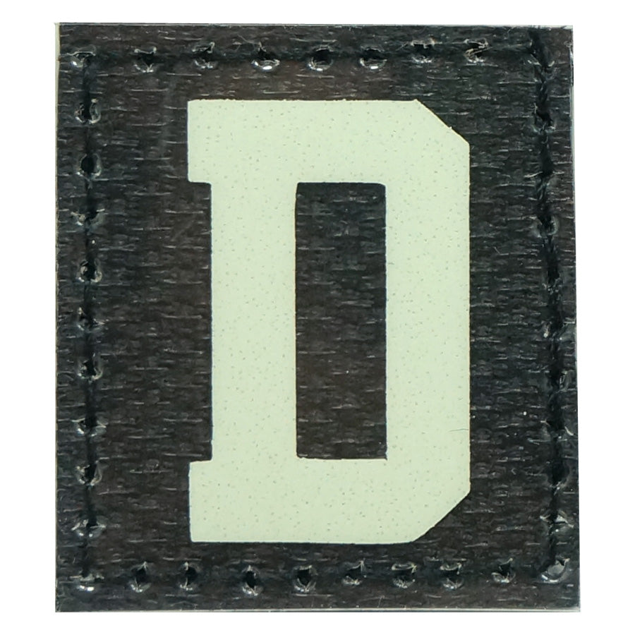 HGS LETTER D PATCH - GLOW IN THE DARK