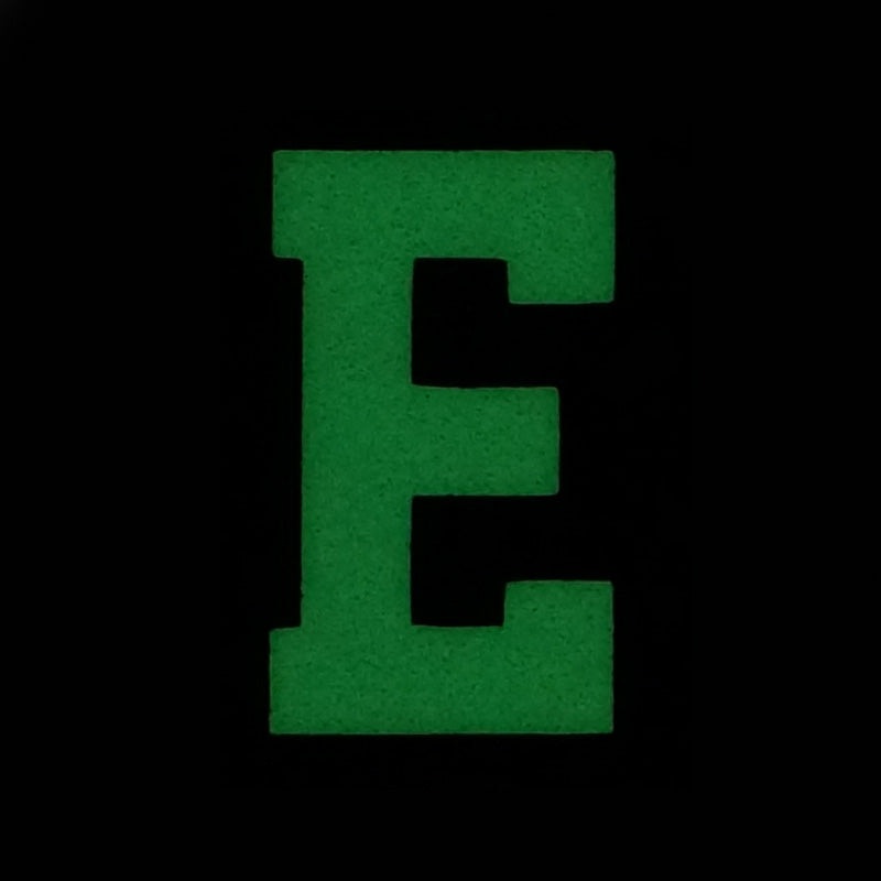 HGS LETTER E PATCH - GLOW IN THE DARK