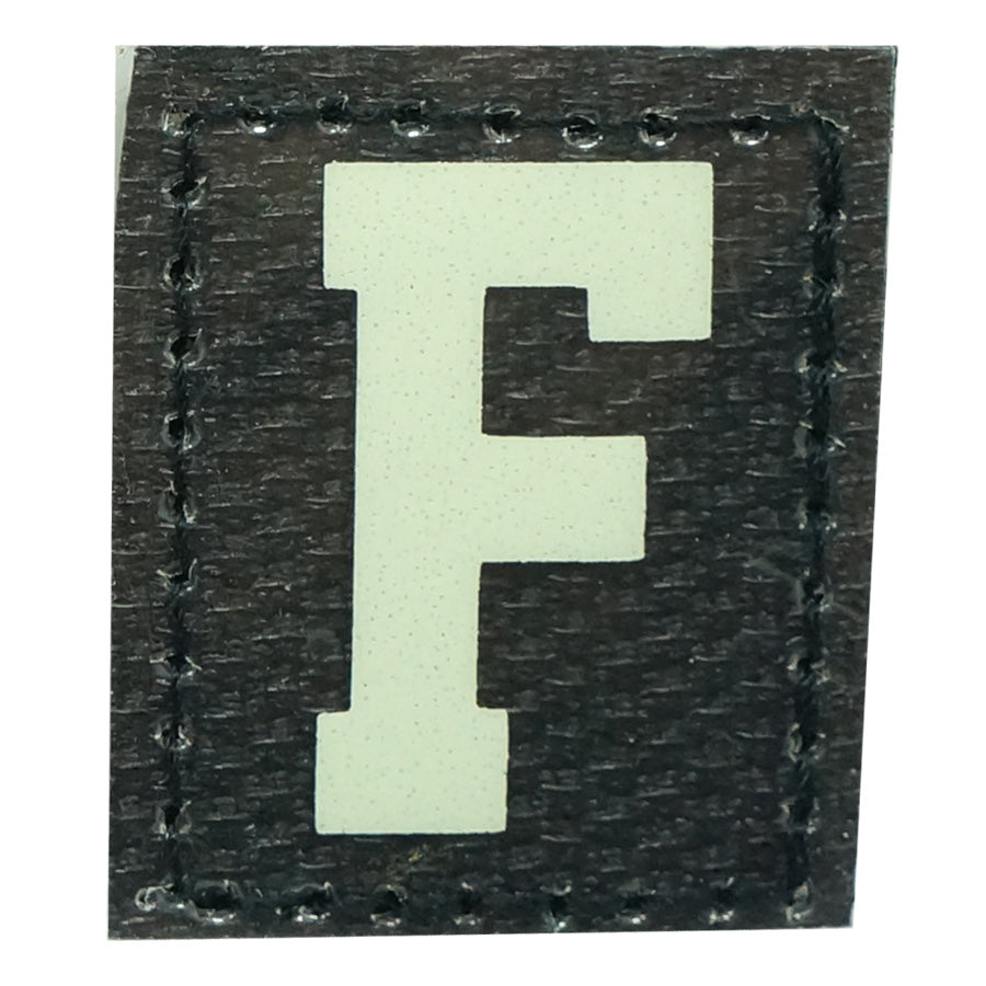 HGS LETTER F PATCH - GLOW IN THE DARK