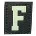 HGS LETTER F PATCH - GLOW IN THE DARK