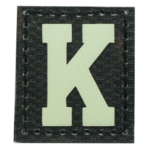 HGS LETTER K PATCH - GLOW IN THE DARK