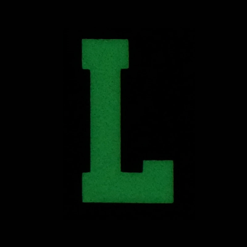 HGS LETTER L PATCH - GLOW IN THE DARK