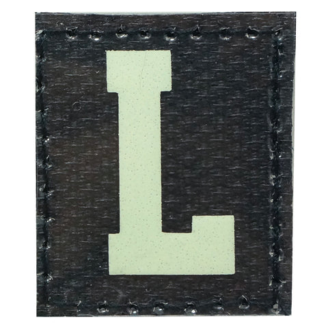 HGS LETTER L PATCH - GLOW IN THE DARK