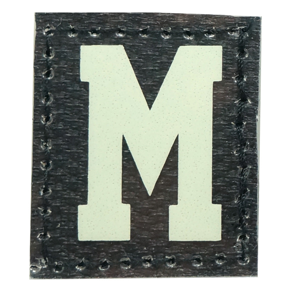 HGS LETTER M PATCH - GLOW IN THE DARK