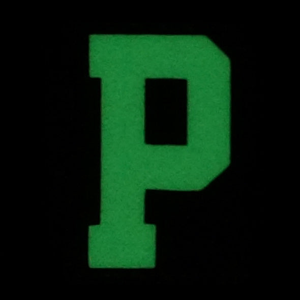 HGS LETTER P PATCH - GLOW IN THE DARK