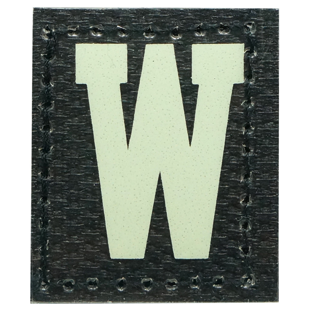 HGS LETTER W PATCH - GLOW IN THE DARK