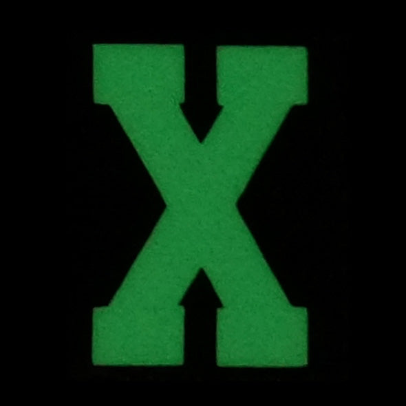 HGS LETTER X PATCH - GLOW IN THE DARK