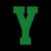 HGS LETTER Y PATCH - GLOW IN THE DARK