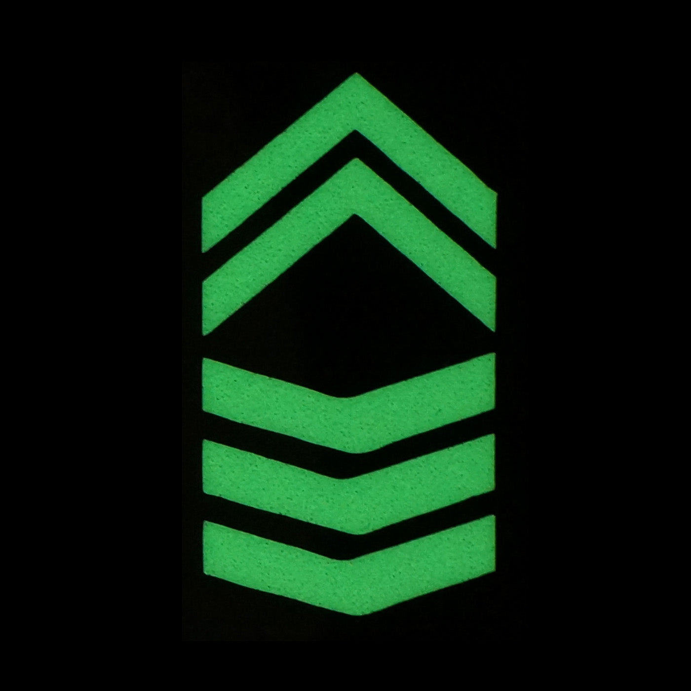 GLOW IN THE DARK RANK PATCH - 1ST SERGEANT