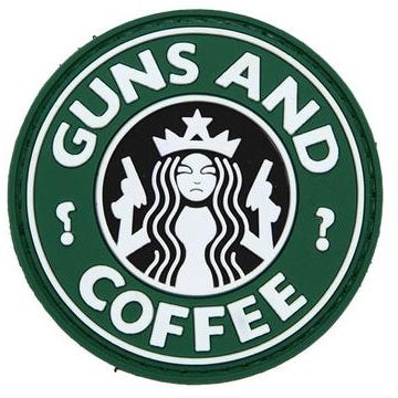 GUNS AND COFFEE PVC PATCH