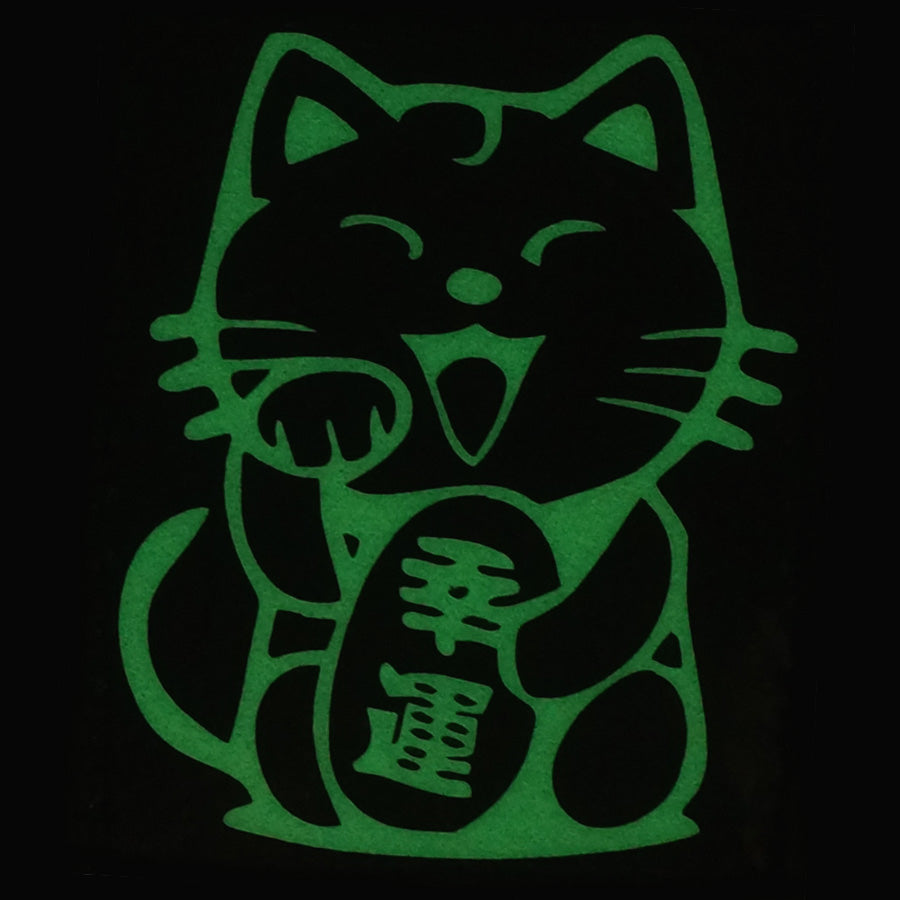LUCKY FORTUNE CAT GITD PATCH - GLOW IN THE DARK