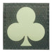 PLAYING CARD SYMBOL CLUBS GITD PATCH - GLOW IN THE DARK