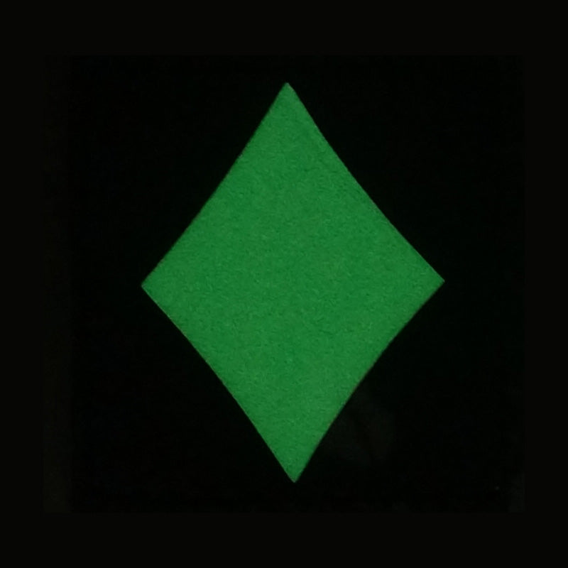PLAYING CARD SYMBOL DIAMONDS GITD PATCH - GLOW IN THE DARK