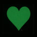 PLAYING CARD SYMBOL HEARTS GITD PATCH - GLOW IN THE DARK
