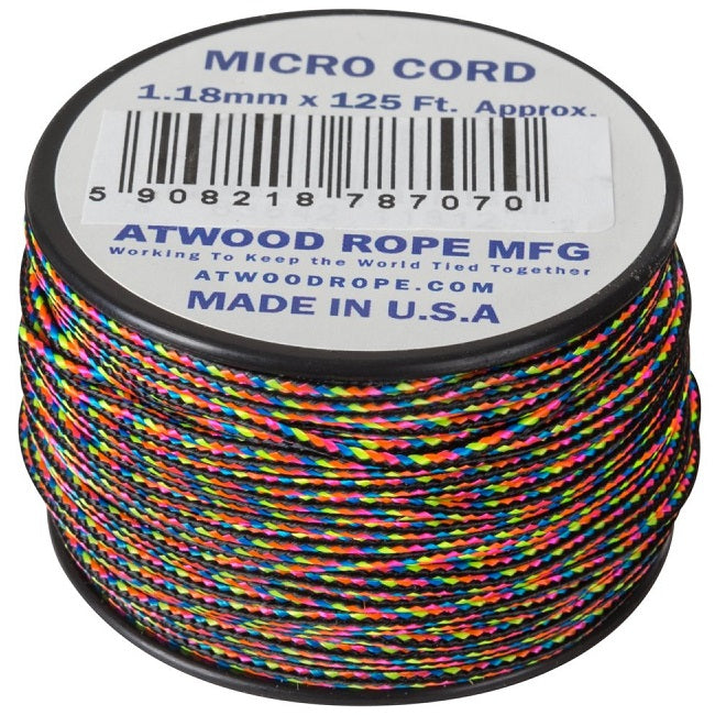 ATWOOD ROPE MFG MICRO CORD (125FT) - DARK STRIPES