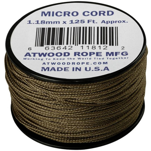 Neon Orange MS17 1.18mm x 125' Micro Cord Paracord Made in the USA