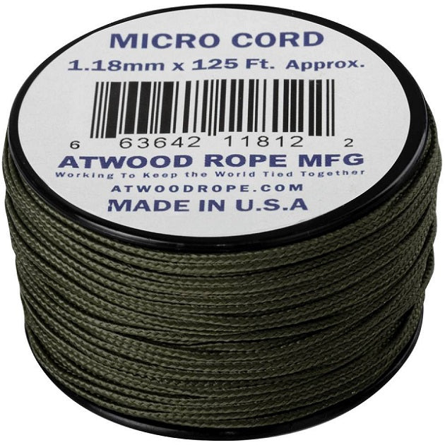ATWOOD ROPE MFG MICRO CORD (125FT) - OLIVE DRAB