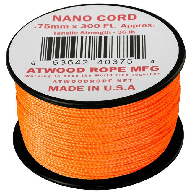 ATWOOD ROPE MFG NANO CORD (300FT) - NEON ORANGE