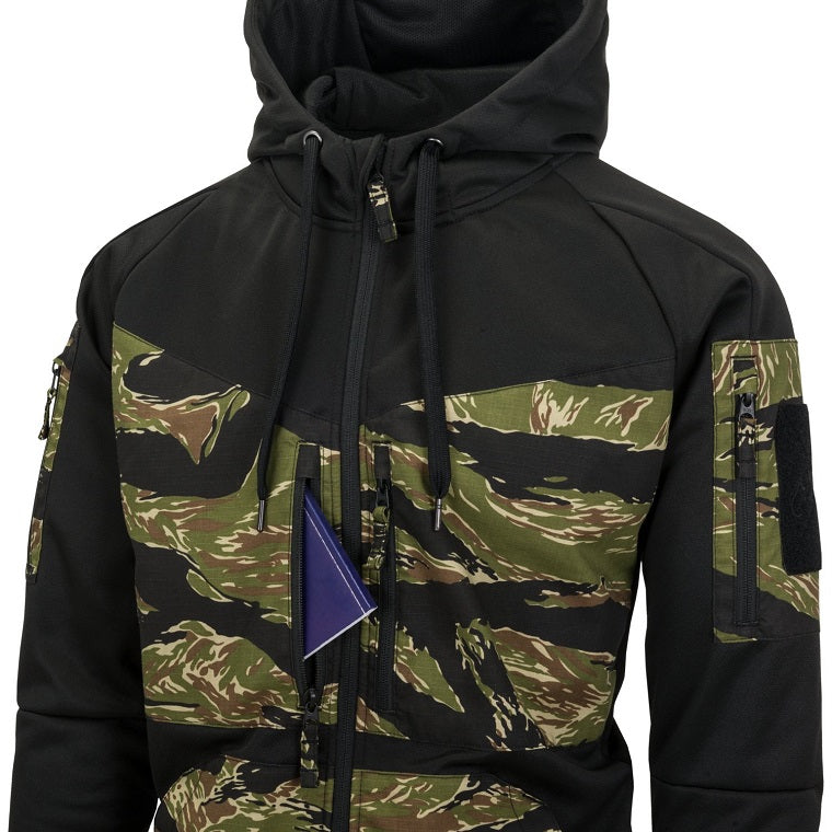 HELIKON-TEX ROGUE HOODIE (FULL ZIP) - BLACK / DESERT NIGHT CAMO