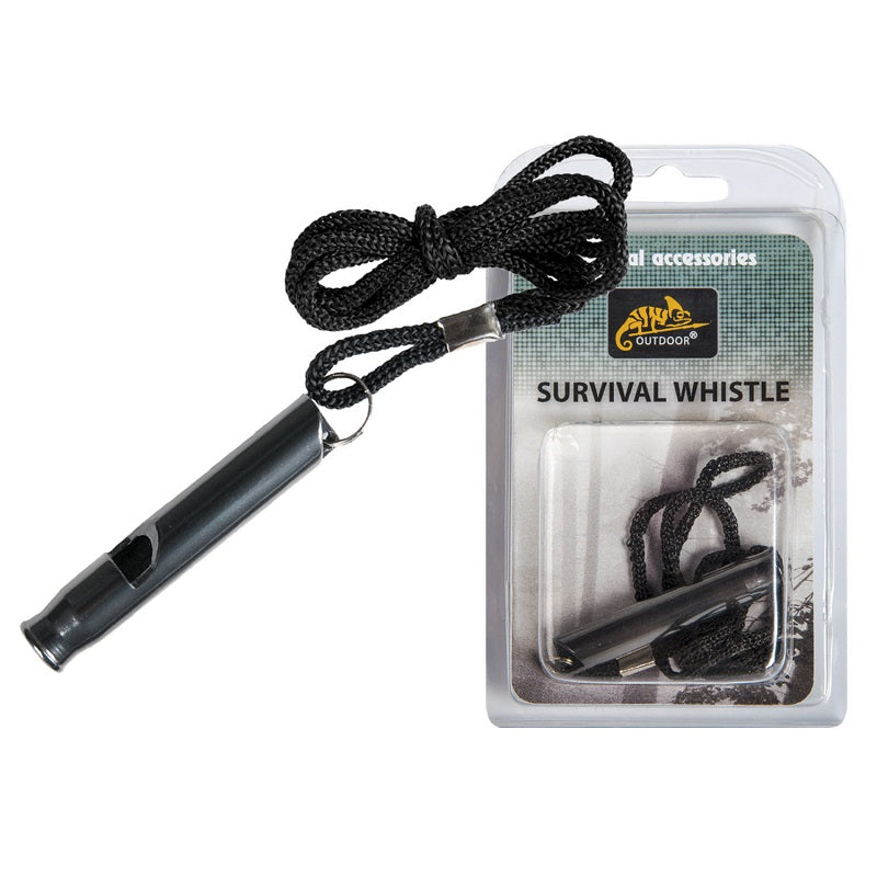 HELIKON-TEX SURVIVAL WHISTLE - ALUMINUM - BLACK