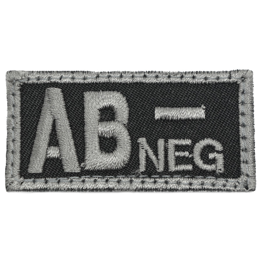 HGS BLOOD GROUP PATCH - AB NEGATIVE (BLACK FOLIAGE)