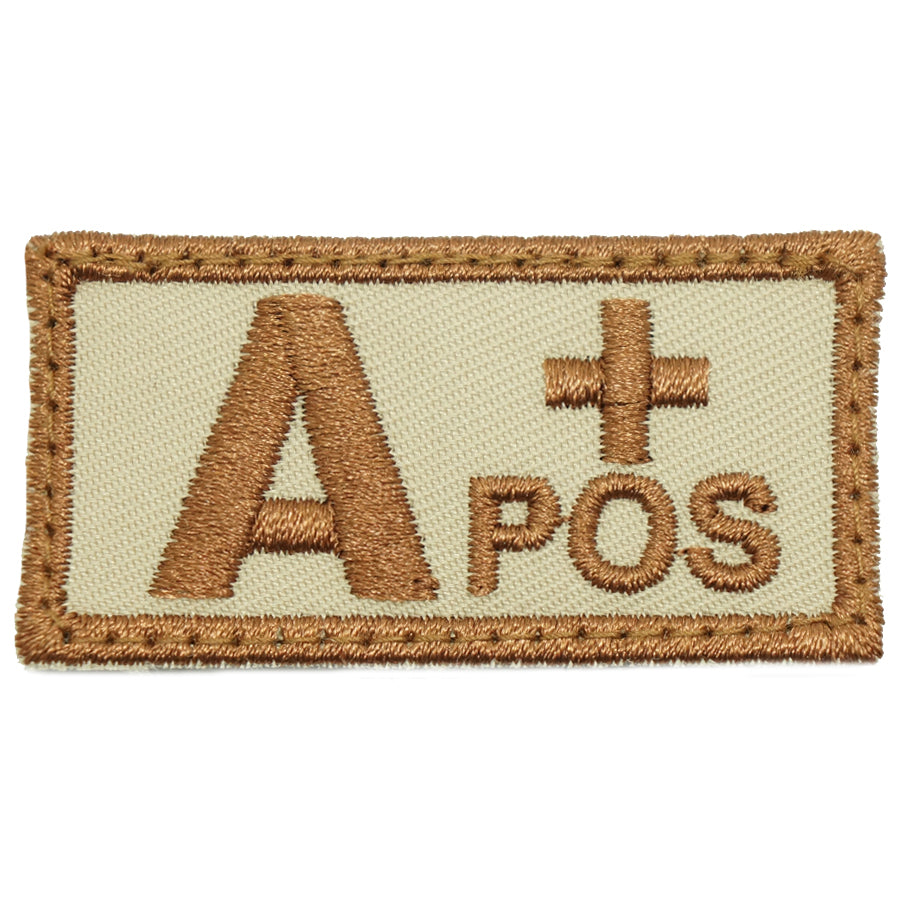 HGS BLOOD GROUP PATCH - A POSITIVE (KHAKI)