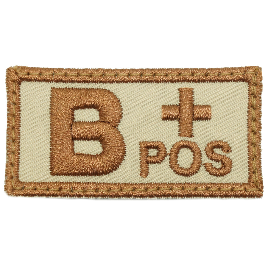 HGS BLOOD GROUP PATCH - B POSITIVE (KHAKI)