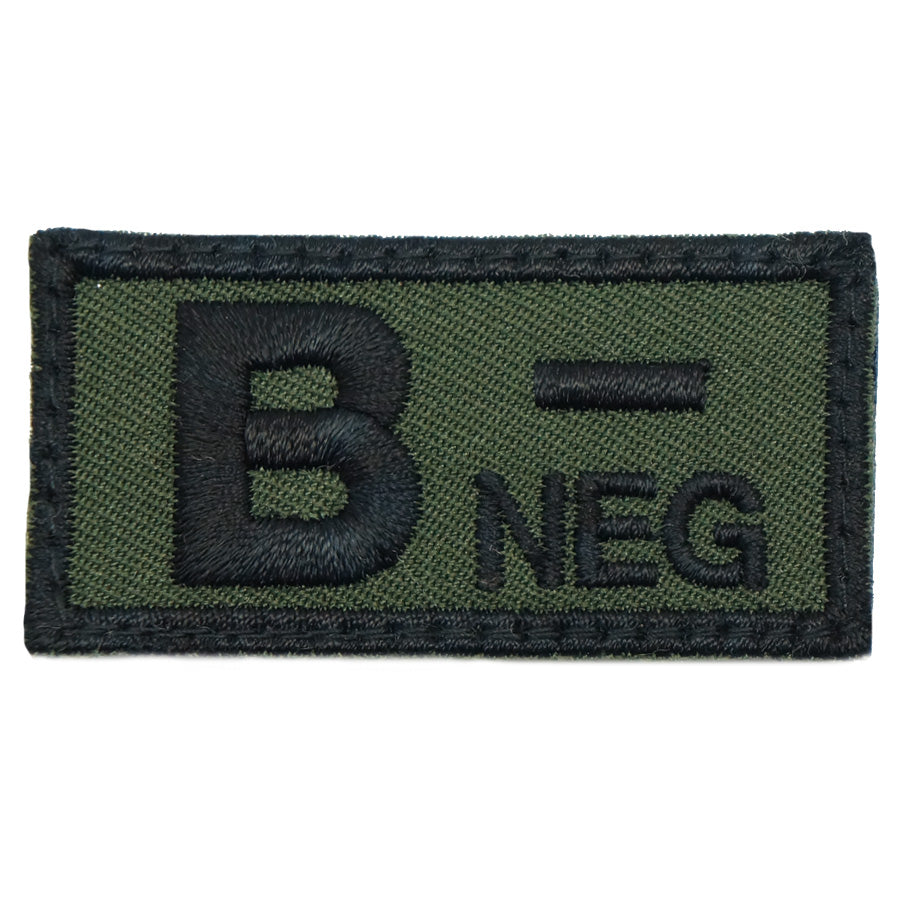 HGS BLOOD GROUP PATCH - B NEGATIVE (OD GREEN)