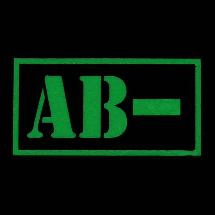 HGS GLOW IN THE DARK BLOOD TYPE PATCH (AB-)