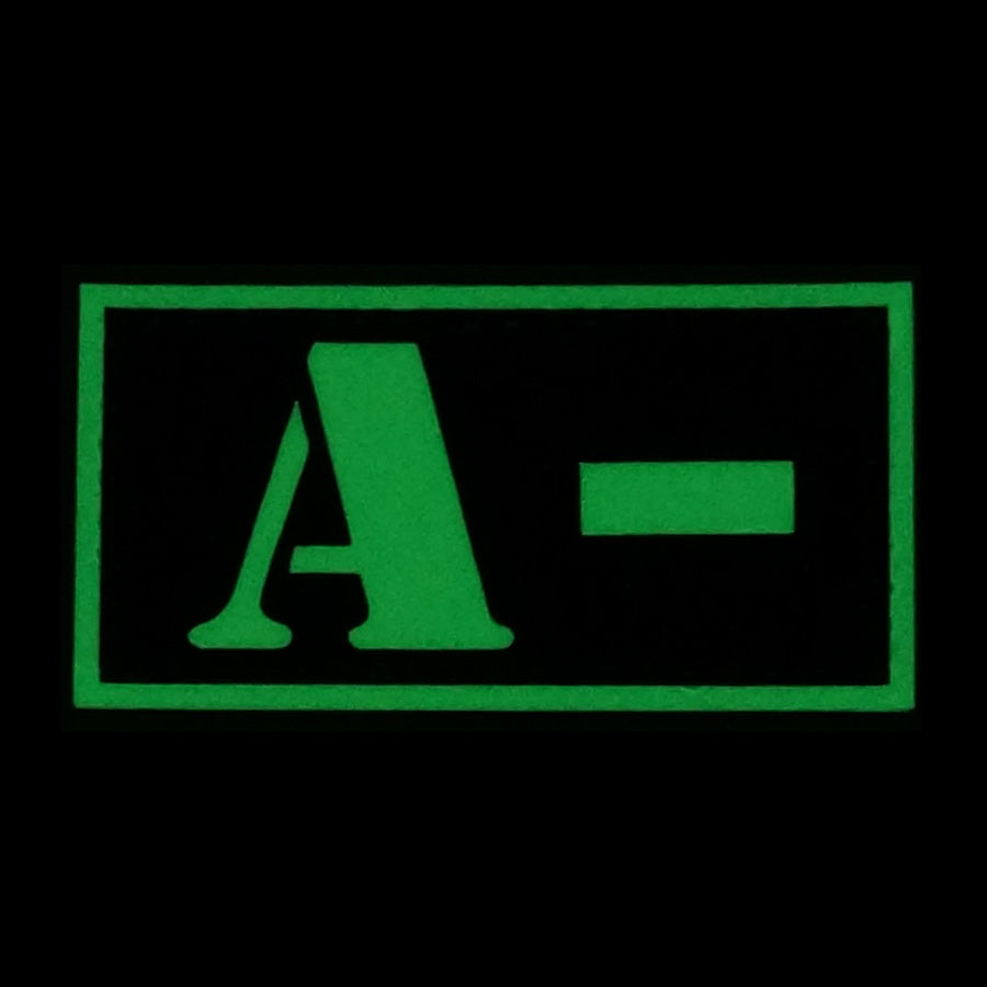 HGS GLOW IN THE DARK BLOOD TYPE PATCH (A-)