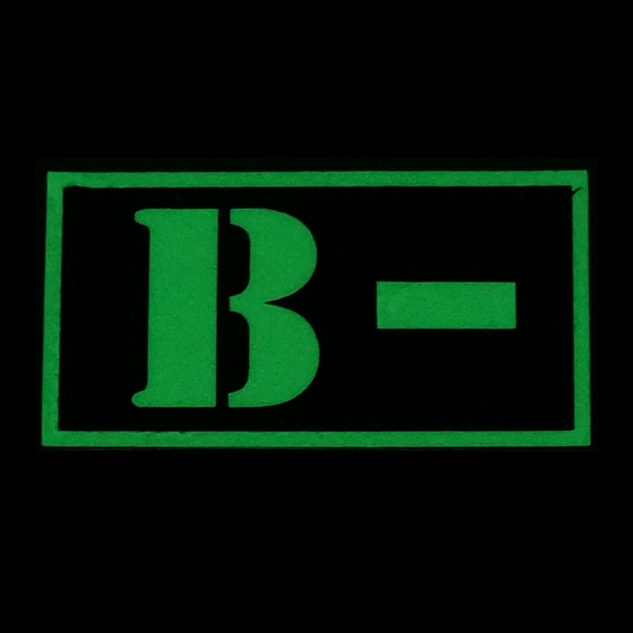 HGS GLOW IN THE DARK BLOOD TYPE PATCH (B-)