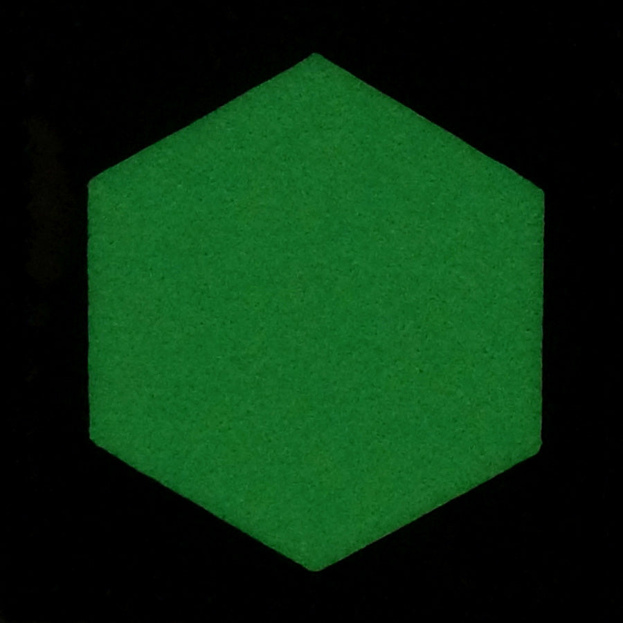 HEXAGON GITD PATCH - GLOW IN THE DARK