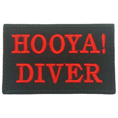 HOOYA! DIVER PATCH - BLACK RED