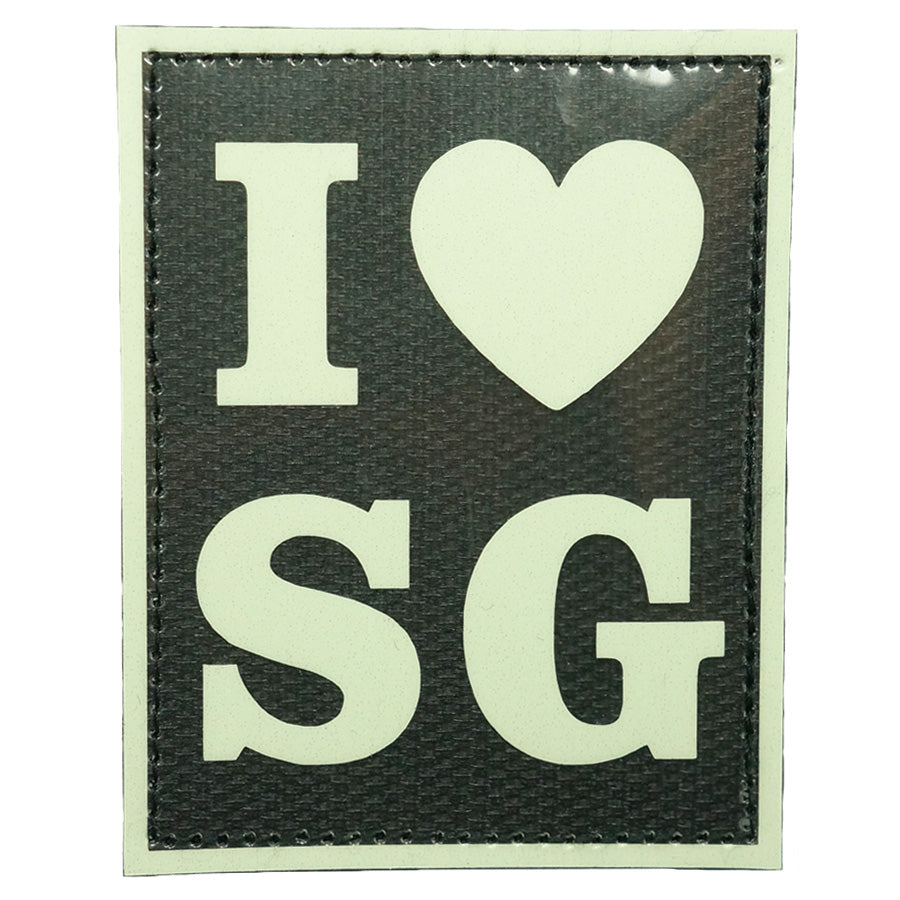 I LOVE SG PATCH - GLOW IN THE DARK