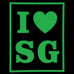 I LOVE SG PATCH - GLOW IN THE DARK