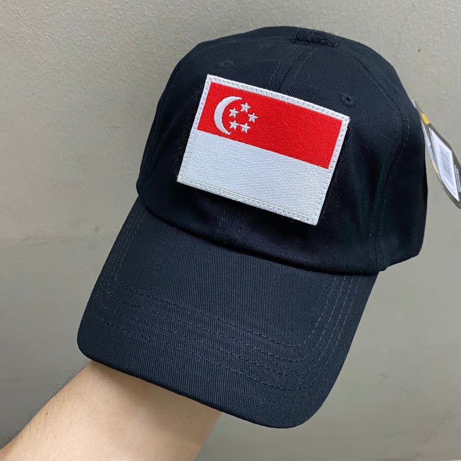 SINGAPORE FLAG - RED BORDER (LARGE)