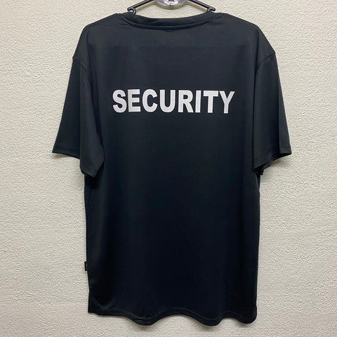 DRY FIT ROUND NECK SECURITY T-SHIRT (WHITE PRINT)