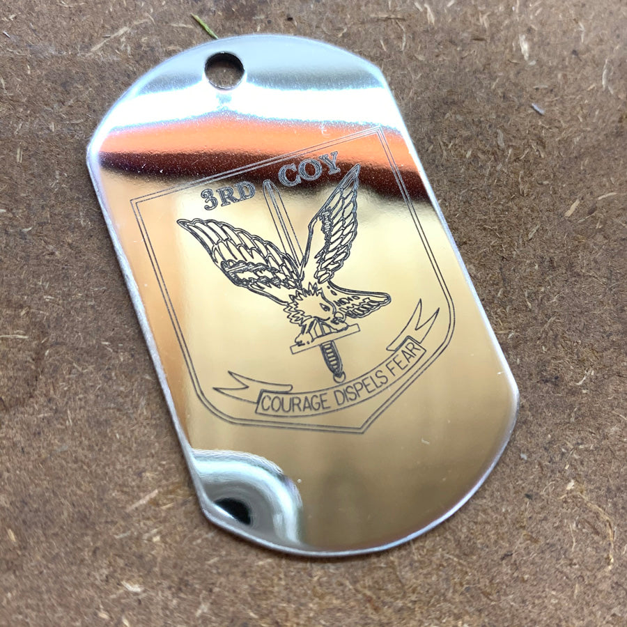 LOGO DOG TAG KEYCHAIN - STAINLESS STEEL