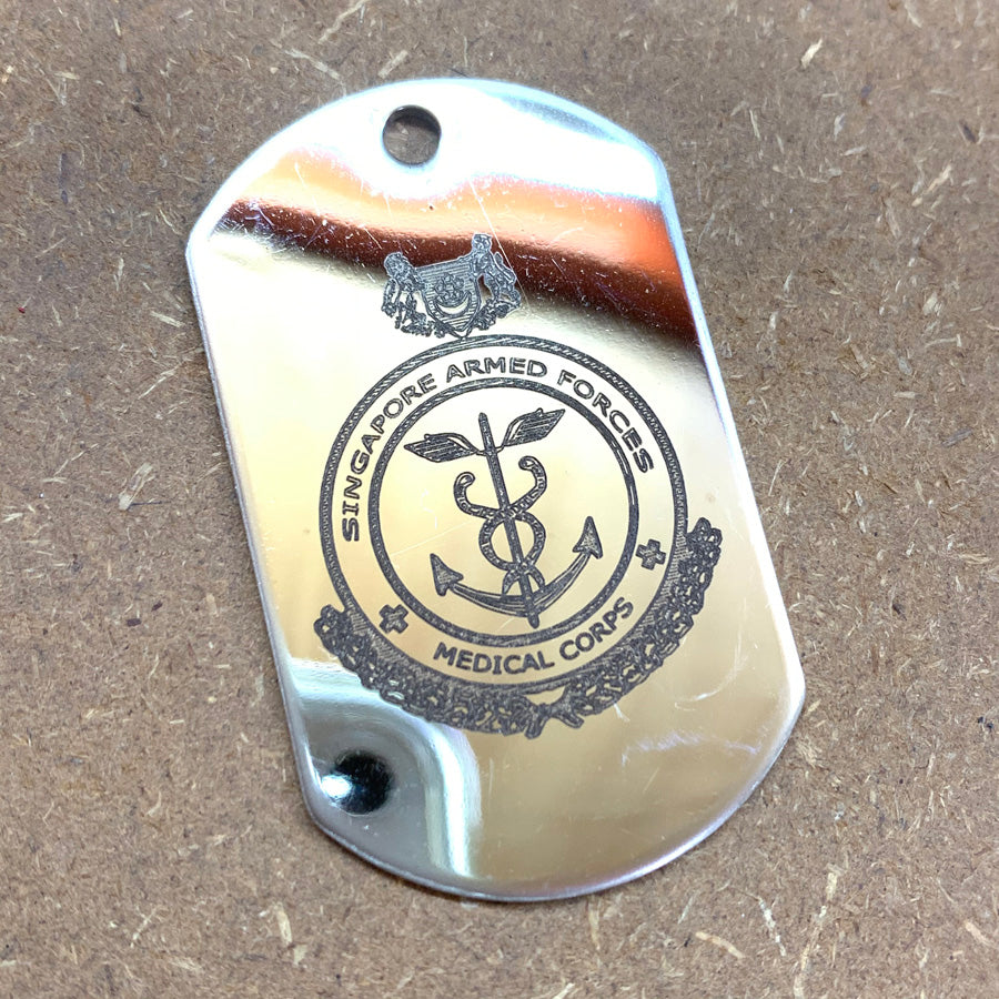 LOGO DOG TAG - STAINLESS STEEL (SAF MEDICAL CORPS)