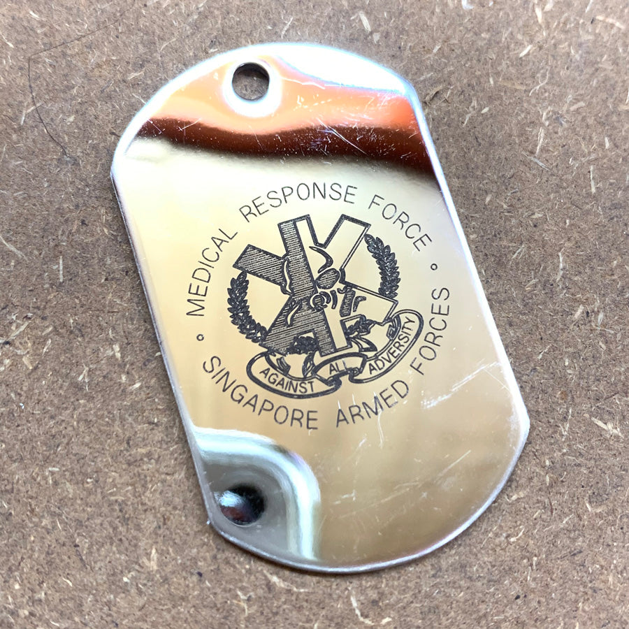 LOGO DOG TAG - STAINLESS STEEL (MEDICAL RESPONSE FORCE)