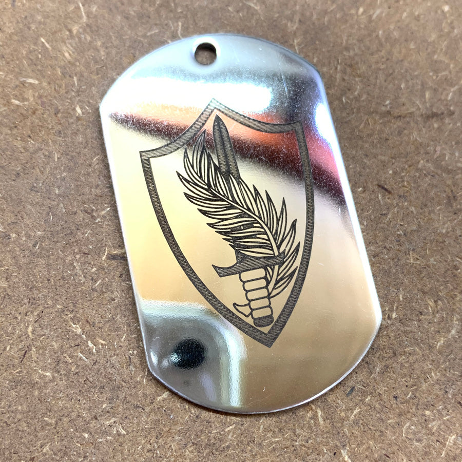 LOGO DOG TAG - STAINLESS STEEL (US CENTRAL COMMAND)
