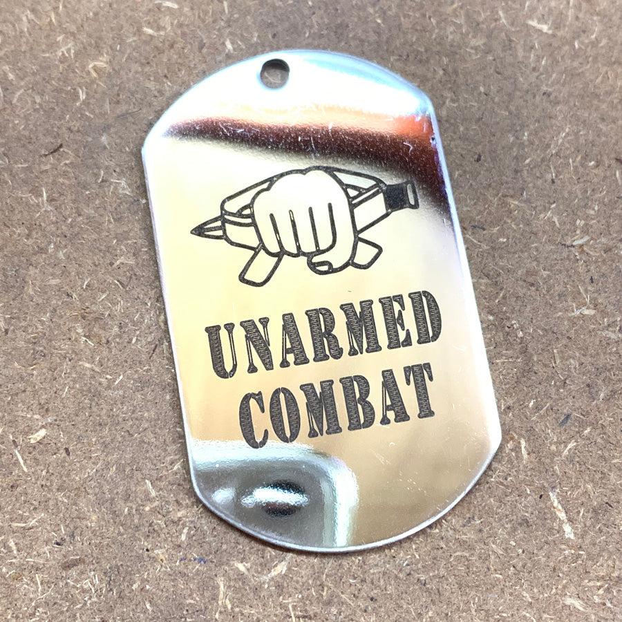 LOGO DOG TAG - STAINLESS STEEL (UNARMED COMBAT)