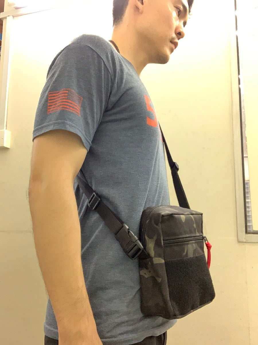 MIL-SPEC COVERT POCKET SLING BAG - 500D CORDURA (MULTICAM BLACK)