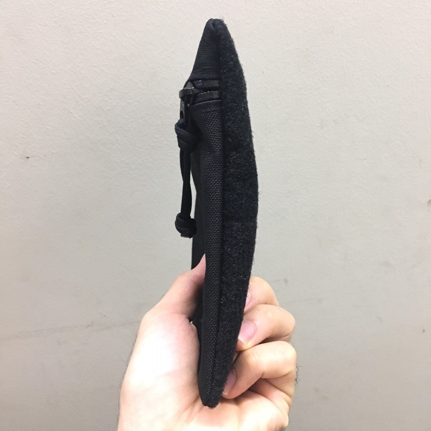 MIL-SPEC EDC POUCH LOOP SIDE VELCRO - SPLASH PROOF ZIPPER (ALL BLACK)