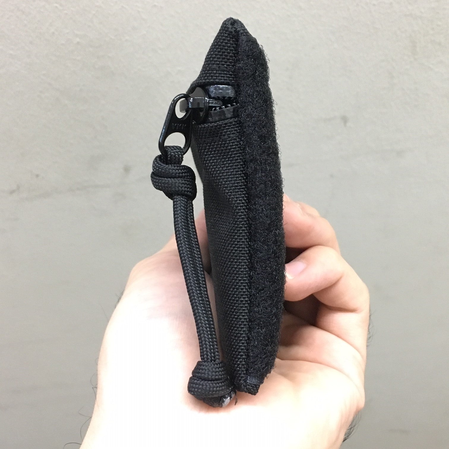 MIL-SPEC MINI EDC POUCH - LOOP SIDE VELCRO, SPLASH PROOF ZIPPER (ALL BLACK)